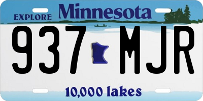 MN license plate 937MJR