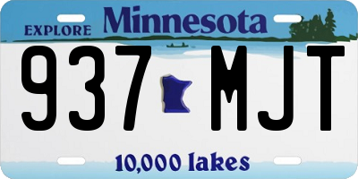 MN license plate 937MJT
