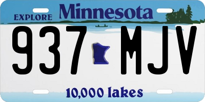 MN license plate 937MJV
