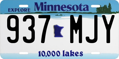 MN license plate 937MJY