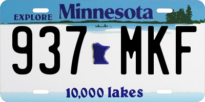 MN license plate 937MKF