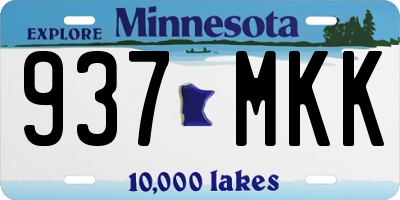 MN license plate 937MKK