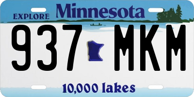 MN license plate 937MKM