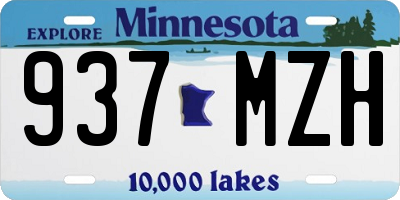MN license plate 937MZH