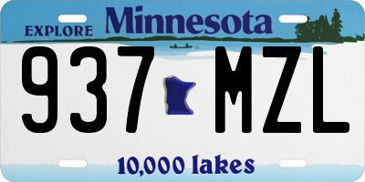 MN license plate 937MZL