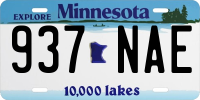 MN license plate 937NAE