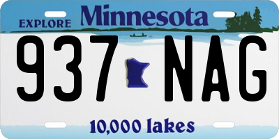 MN license plate 937NAG
