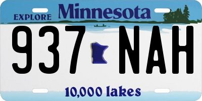 MN license plate 937NAH