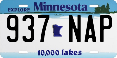 MN license plate 937NAP
