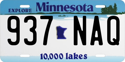 MN license plate 937NAQ