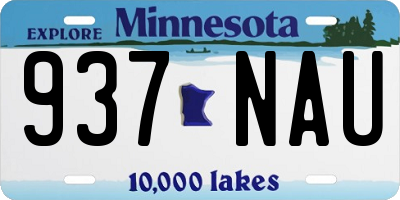 MN license plate 937NAU