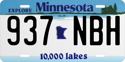 MN license plate 937NBH