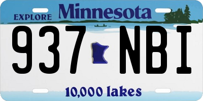 MN license plate 937NBI