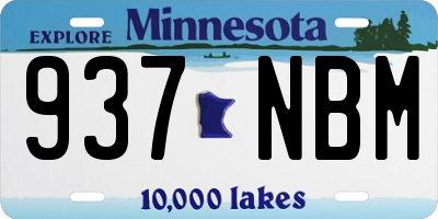 MN license plate 937NBM