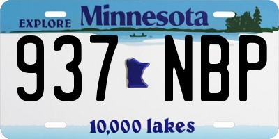 MN license plate 937NBP
