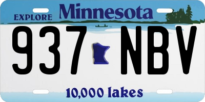 MN license plate 937NBV