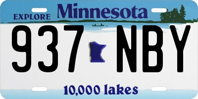 MN license plate 937NBY