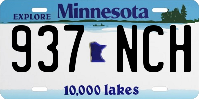 MN license plate 937NCH