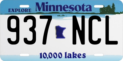 MN license plate 937NCL