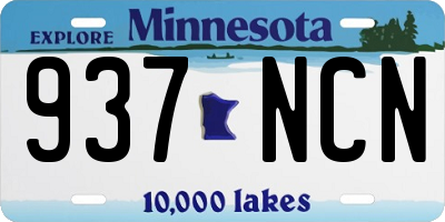 MN license plate 937NCN