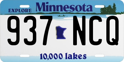 MN license plate 937NCQ