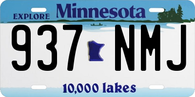 MN license plate 937NMJ