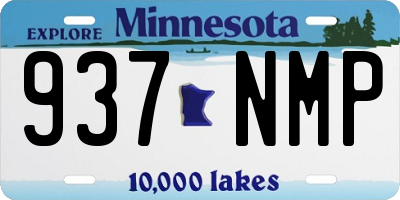 MN license plate 937NMP