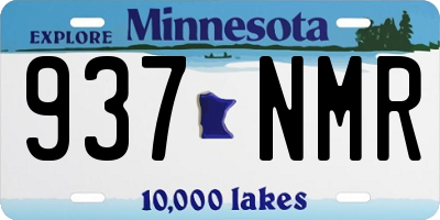 MN license plate 937NMR