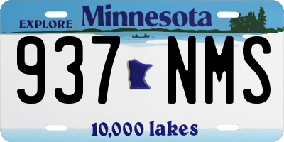 MN license plate 937NMS