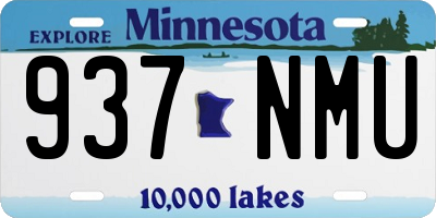 MN license plate 937NMU