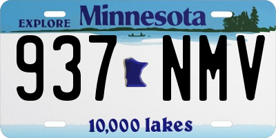 MN license plate 937NMV
