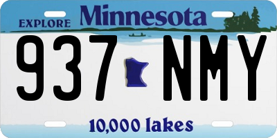 MN license plate 937NMY