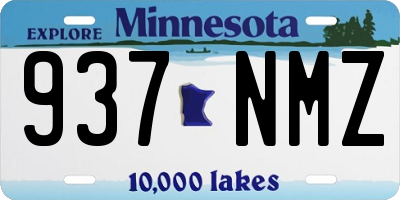 MN license plate 937NMZ