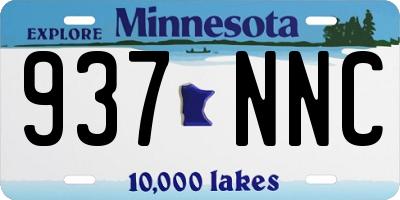 MN license plate 937NNC