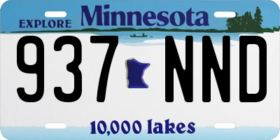 MN license plate 937NND