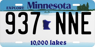 MN license plate 937NNE