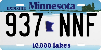 MN license plate 937NNF