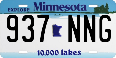 MN license plate 937NNG