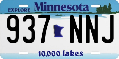 MN license plate 937NNJ