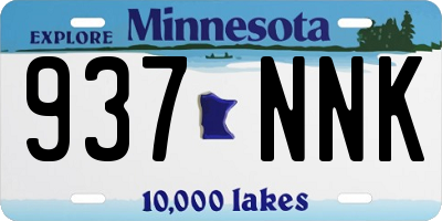 MN license plate 937NNK