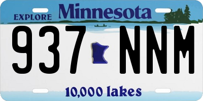 MN license plate 937NNM