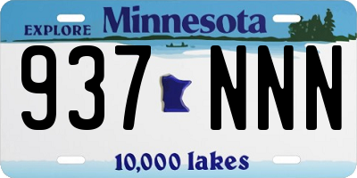 MN license plate 937NNN
