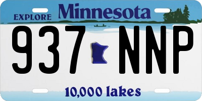 MN license plate 937NNP