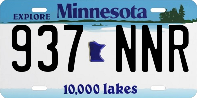 MN license plate 937NNR
