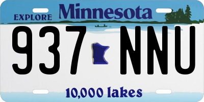 MN license plate 937NNU
