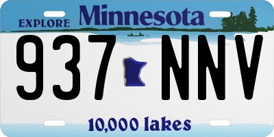 MN license plate 937NNV