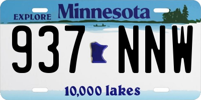 MN license plate 937NNW