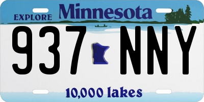 MN license plate 937NNY