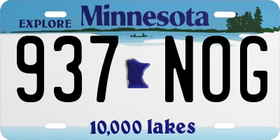 MN license plate 937NOG