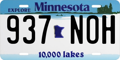MN license plate 937NOH